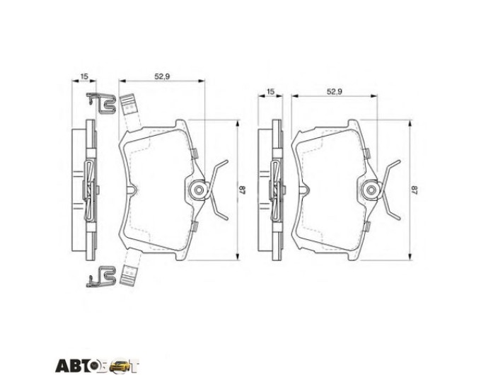 Тормозные колодки Bosch 0 986 424 661, цена: 1 834 грн.