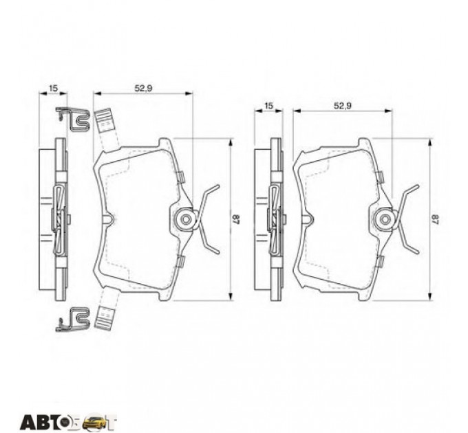 Гальмівні колодки Bosch 0 986 424 661, ціна: 999 грн.