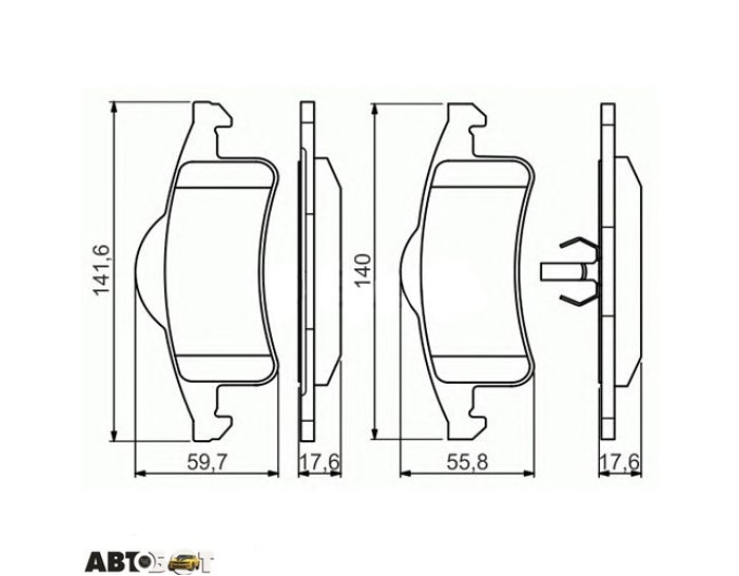 Тормозные колодки Bosch 0 986 424 665, цена: 1 930 грн.
