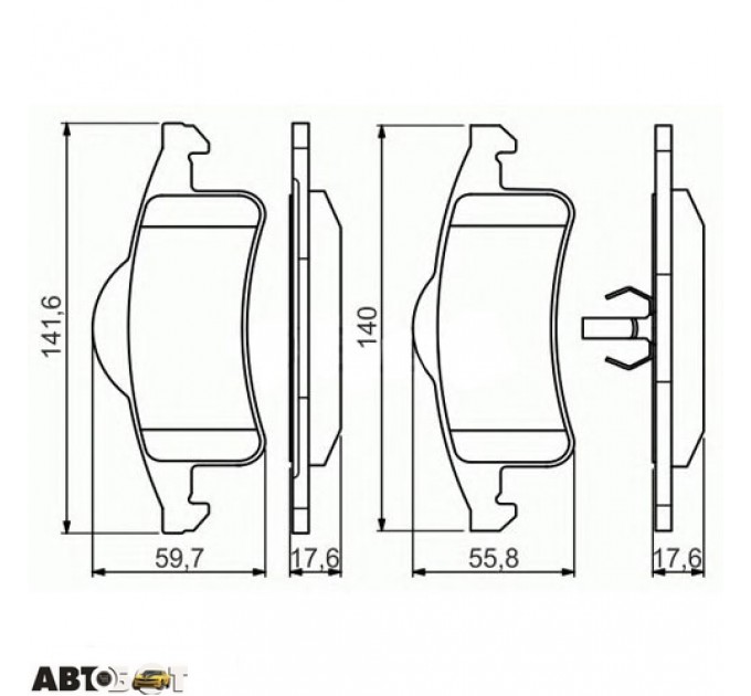 Тормозные колодки Bosch 0 986 424 665, цена: 1 051 грн.