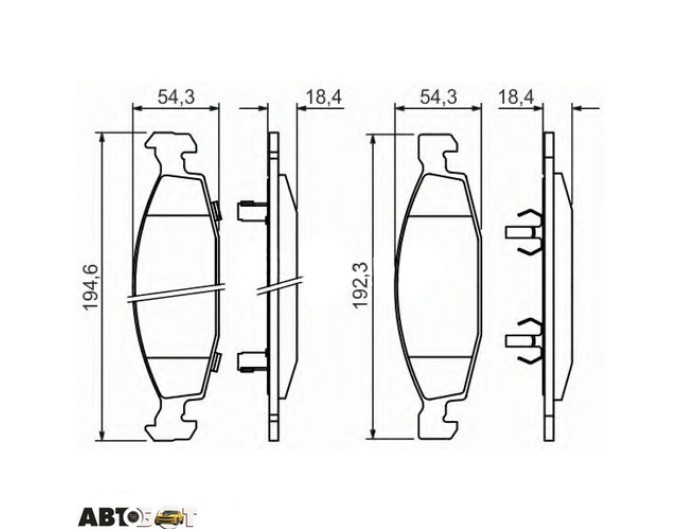Тормозные колодки Bosch 0 986 424 666, цена: 2 289 грн.