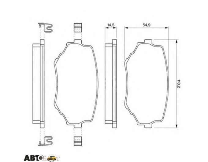 Тормозные колодки Bosch 0986424669, цена: 1 915 грн.