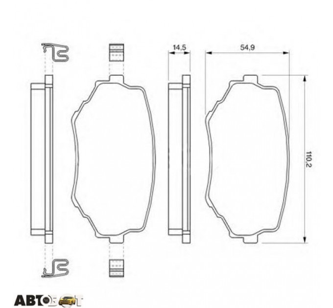 Гальмівні колодки Bosch 0986424669, ціна: 1 105 грн.