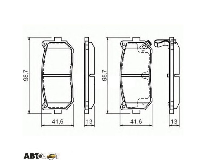 Тормозные колодки Bosch 0 986 424 693, цена: 1 820 грн.