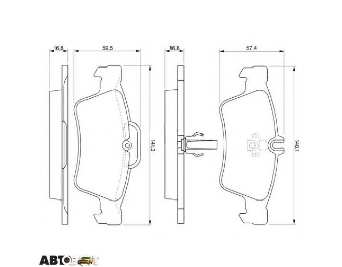 Тормозные колодки Bosch 0 986 424 699, цена: 2 914 грн.