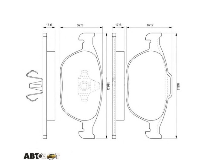 Тормозные колодки Bosch 0 986 424 701, цена: 3 029 грн.