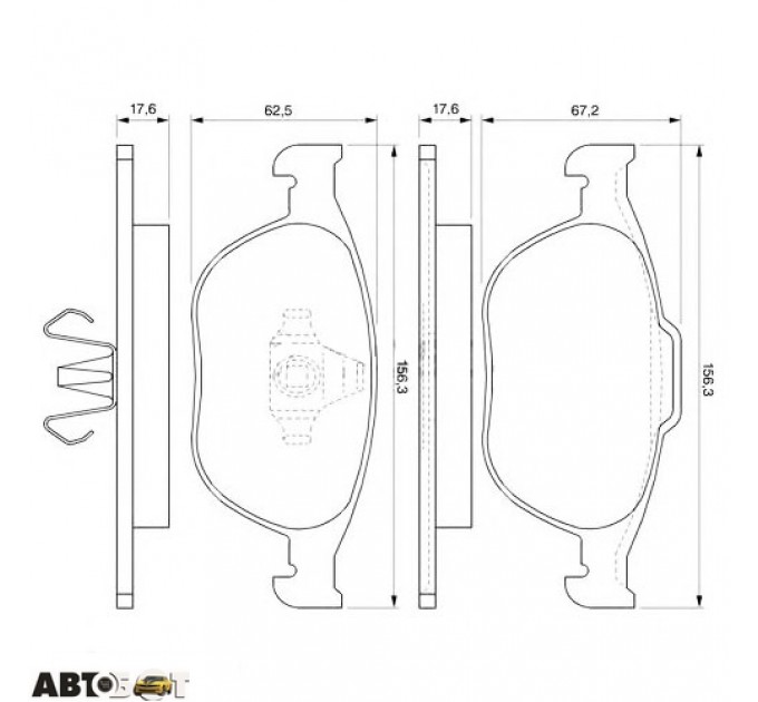 Гальмівні колодки Bosch 0 986 424 701, ціна: 1 649 грн.