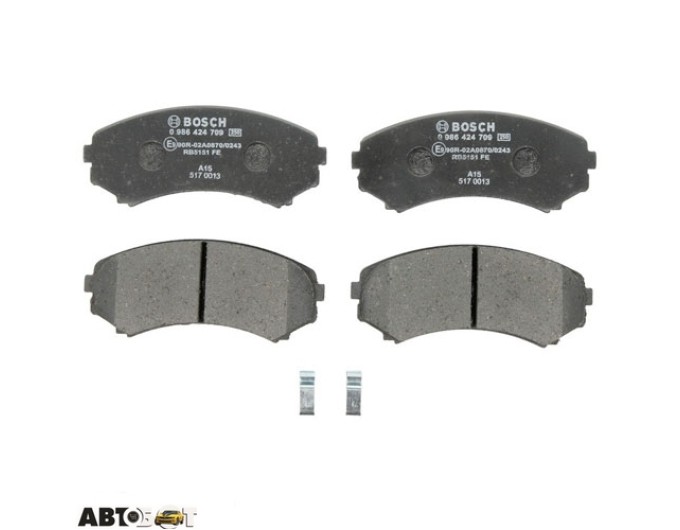 Тормозные колодки Bosch 0 986 424 709, цена: 2 014 грн.