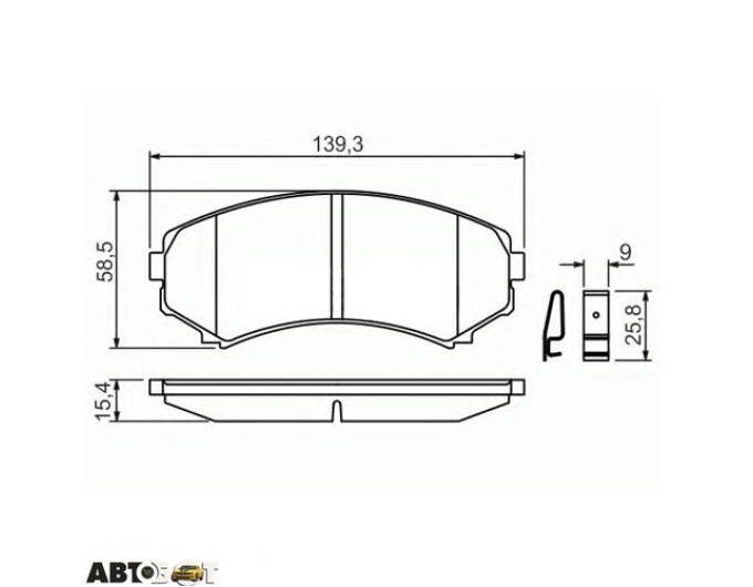 Тормозные колодки Bosch 0 986 424 709, цена: 2 014 грн.