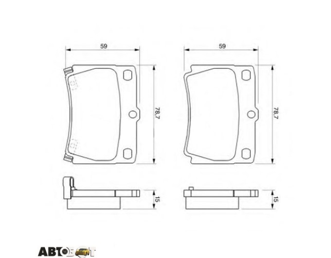 Тормозные колодки Bosch 0 986 424 711, цена: 2 097 грн.