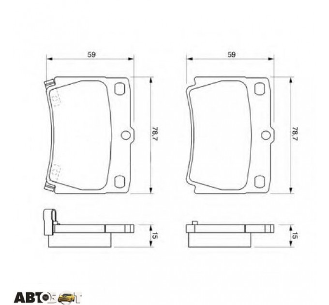 Тормозные колодки Bosch 0 986 424 711, цена: 1 142 грн.