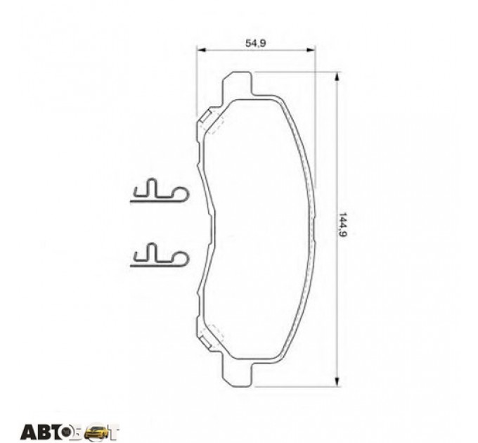 Гальмівні колодки Bosch 0 986 424 716, ціна: 1 343 грн.