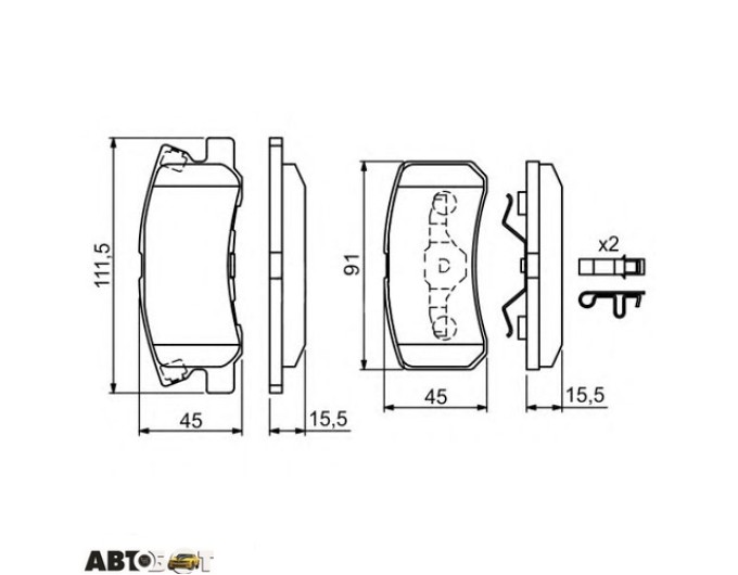 Тормозные колодки Bosch 0 986 424 717, цена: 2 090 грн.