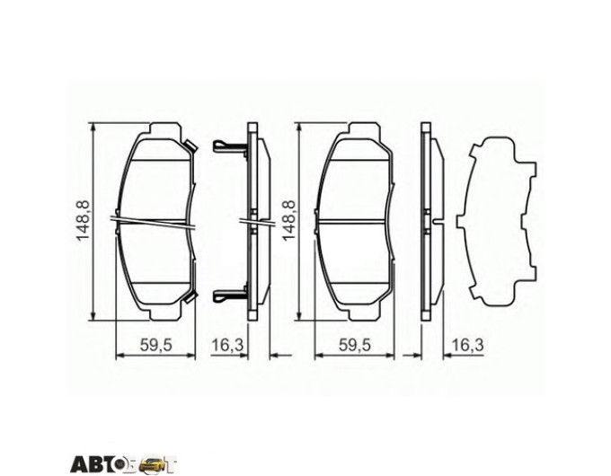 Тормозные колодки Bosch 0 986 424 722, цена: 3 309 грн.