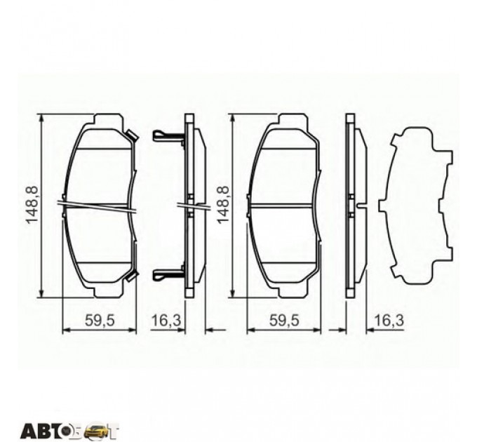 Гальмівні колодки Bosch 0 986 424 722, ціна: 1 802 грн.