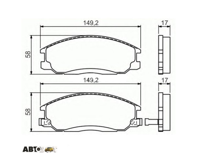 Тормозные колодки Bosch 0 986 424 729, цена: 2 452 грн.
