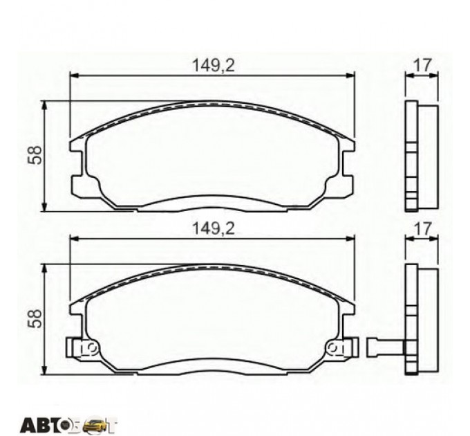 Тормозные колодки Bosch 0 986 424 729, цена: 1 335 грн.