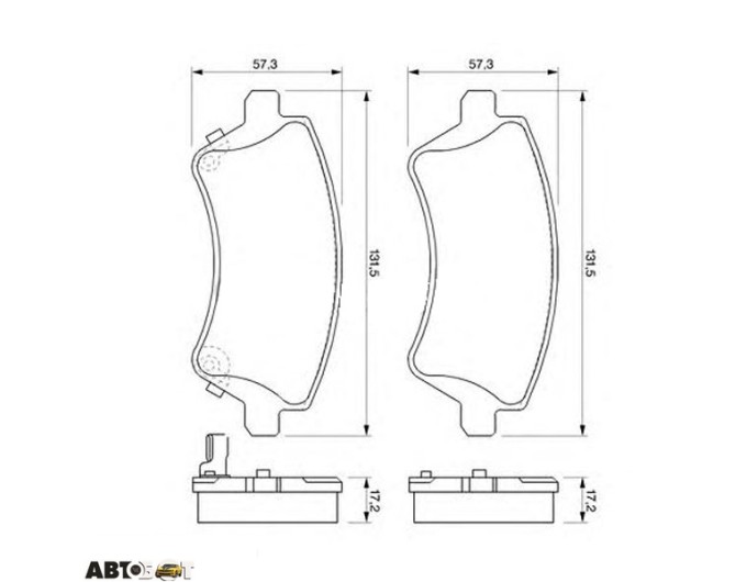 Тормозные колодки Bosch 0 986 424 735, цена: 2 583 грн.