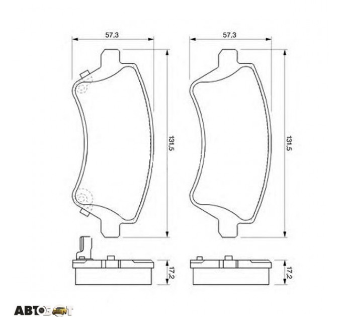 Гальмівні колодки Bosch 0 986 424 735, ціна: 1 491 грн.