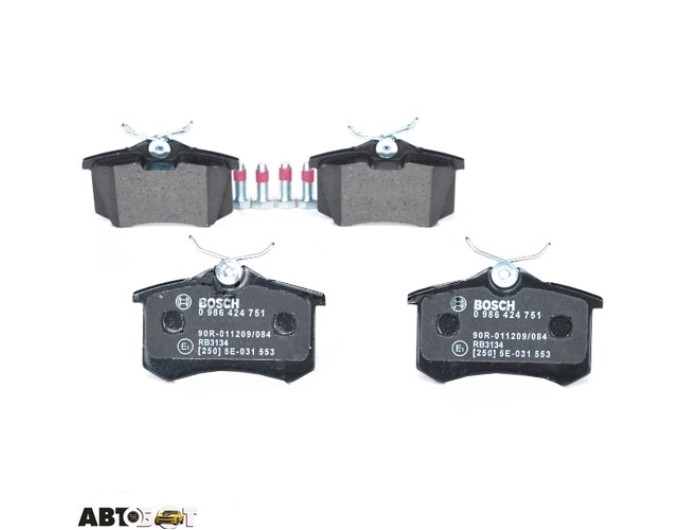 Тормозные колодки Bosch 0986424751, цена: 1 884 грн.