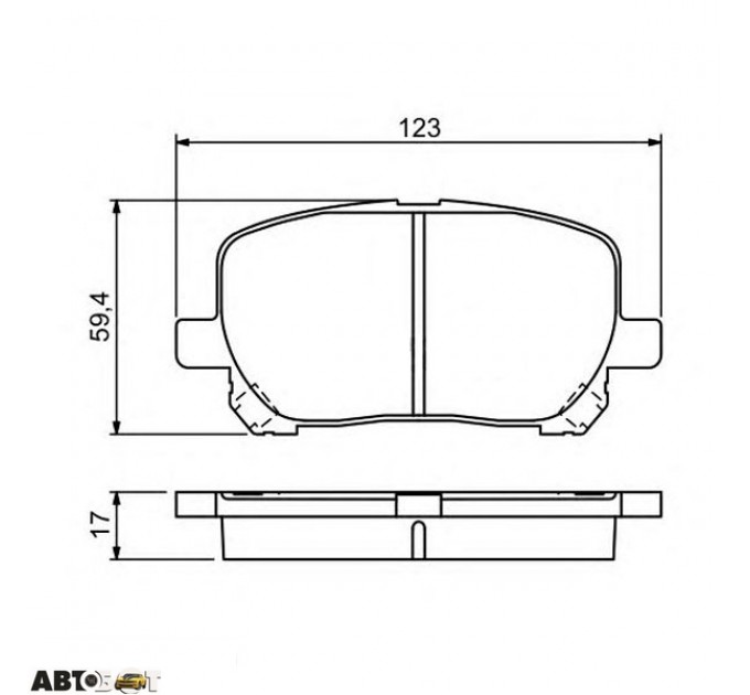 Гальмівні колодки Bosch 0 986 424 761, ціна: 1 161 грн.