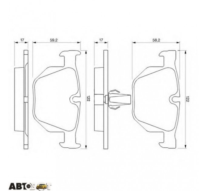 Тормозные колодки Bosch 0 986 424 766, цена: 1 689 грн.