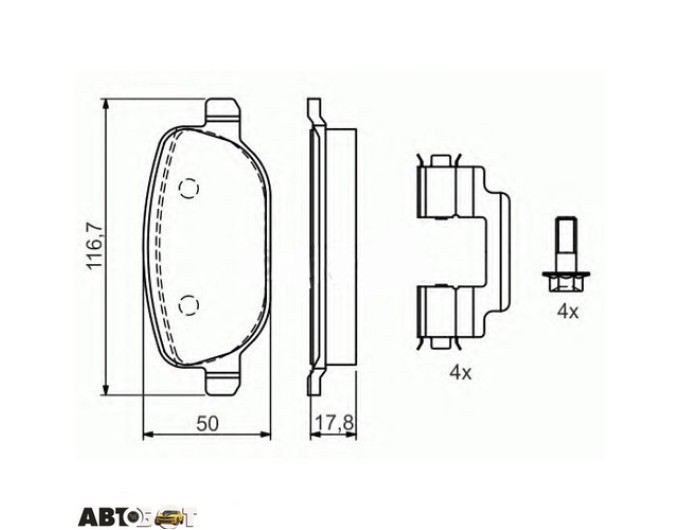 Гальмівні колодки Bosch 0 986 424 775, ціна: 2 413 грн.