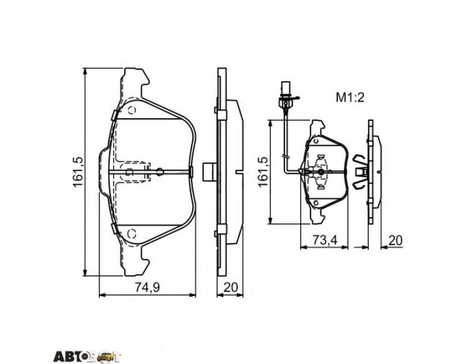 Тормозные колодки Bosch 0 986 424 777, цена: 3 457 грн.