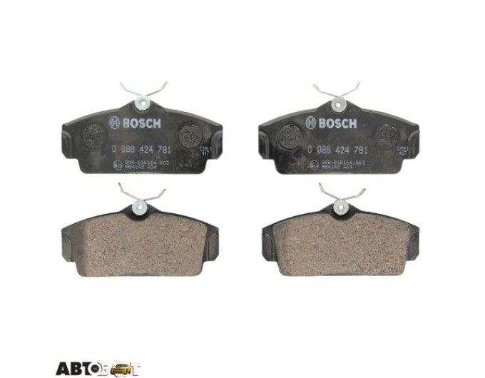 Гальмівні колодки Bosch 0 986 424 781, ціна: 1 977 грн.