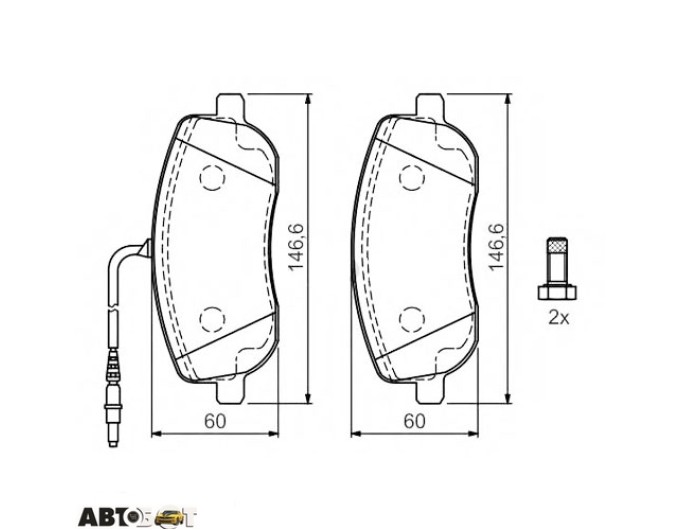 Тормозные колодки Bosch 0986424789, цена: 3 287 грн.