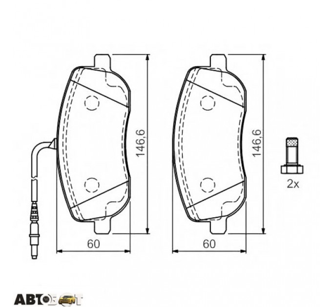 Тормозные колодки Bosch 0986424789, цена: 1 790 грн.