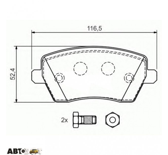 Тормозные колодки Bosch 0 986 424 795, цена: 1 107 грн.