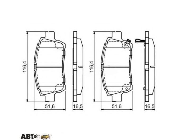 Гальмівні колодки Bosch 0986424803, ціна: 2 102 грн.