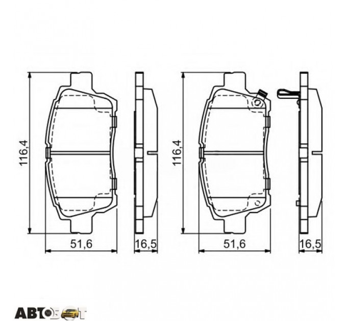 Тормозные колодки Bosch 0986424803, цена: 1 145 грн.