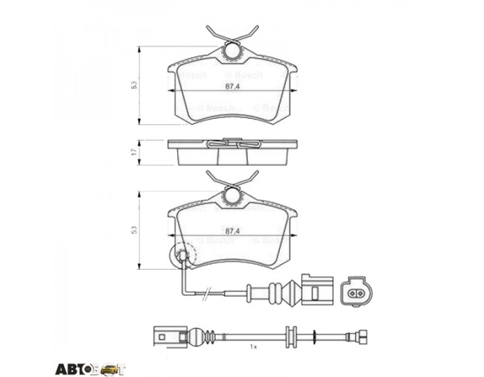 Тормозные колодки Bosch 0986424813, цена: 1 980 грн.