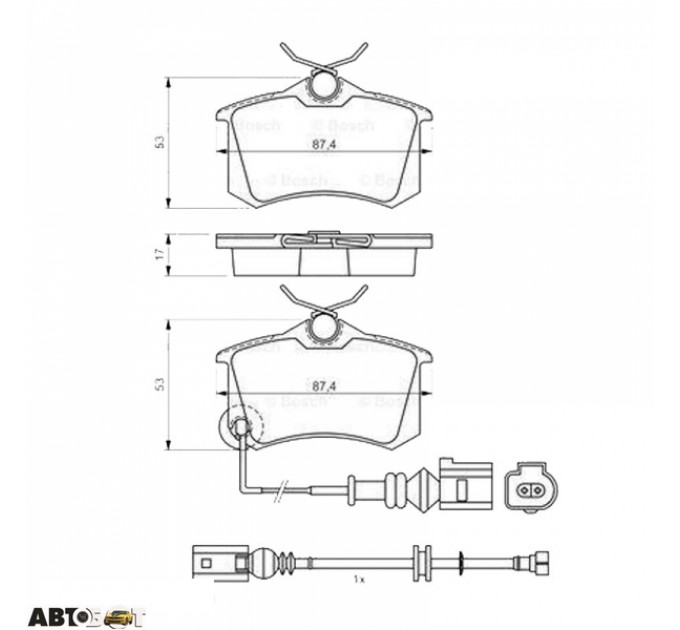 Гальмівні колодки Bosch 0986424813, ціна: 1 078 грн.