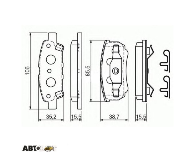 Тормозные колодки Bosch 0 986 424 814, цена: 2 195 грн.