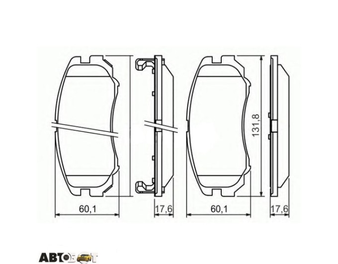 Тормозные колодки Bosch 0 986 424 815, цена: 2 495 грн.