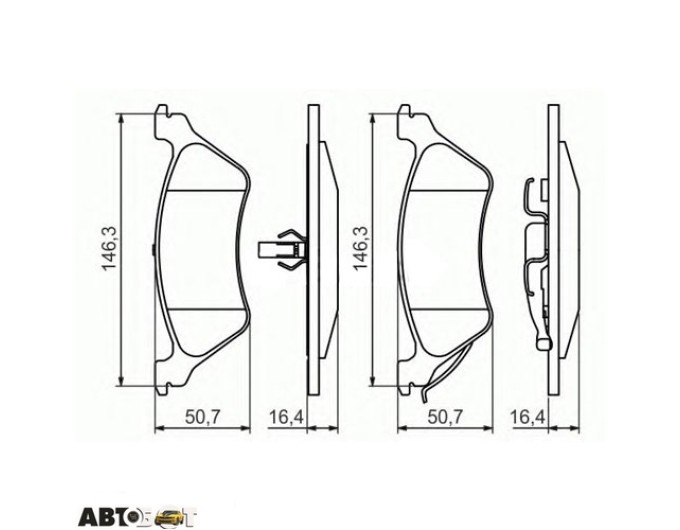 Тормозные колодки Bosch 0986424816, цена: 2 061 грн.