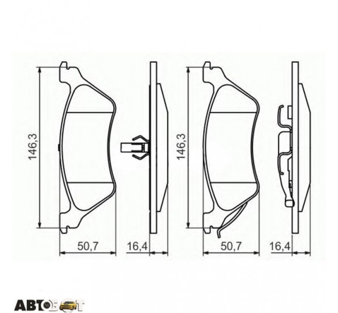 Тормозные колодки Bosch 0986424816, цена: 1 122 грн.