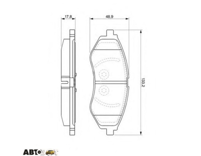 Тормозные колодки Bosch 0 986 424 818, цена: 1 798 грн.
