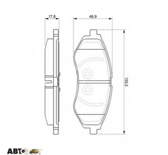 Тормозные колодки Bosch 0 986 424 818, цена: 979 грн.