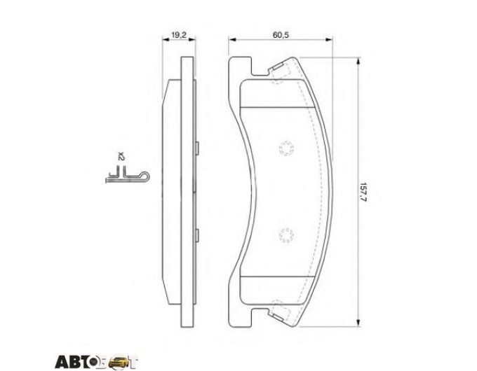 Тормозные колодки Bosch 0 986 424 823, цена: 2 512 грн.
