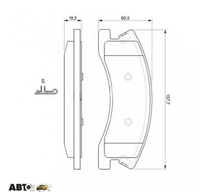 Тормозные колодки Bosch 0 986 424 823, цена: 1 367 грн.