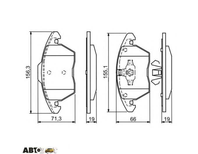 Тормозные колодки Bosch 0 986 424 825, цена: 2 789 грн.