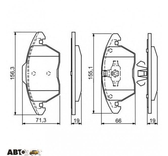 Гальмівні колодки Bosch 0 986 424 825, ціна: 1 519 грн.