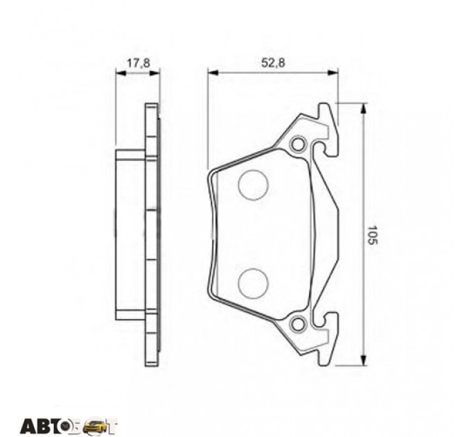 Гальмівні колодки Bosch 0 986 460 002, ціна: 1 018 грн.