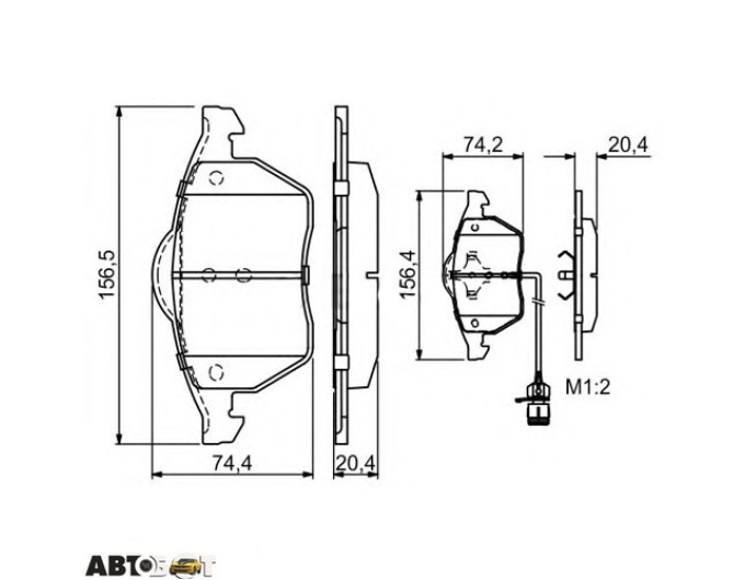 Тормозные колодки Bosch 0 986 460 937, цена: 2 696 грн.