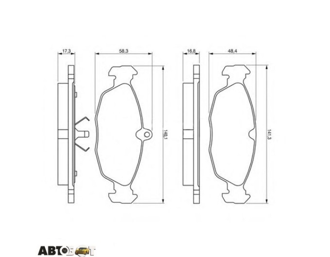 Тормозные колодки Bosch 0 986 460 938, цена: 1 300 грн.