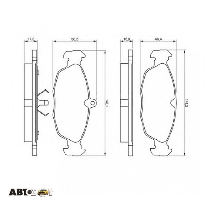 Гальмівні колодки Bosch 0 986 460 938, ціна: 708 грн.